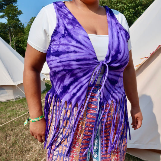 kind heart, fierce mind, brave spirit tassel waistcoat top