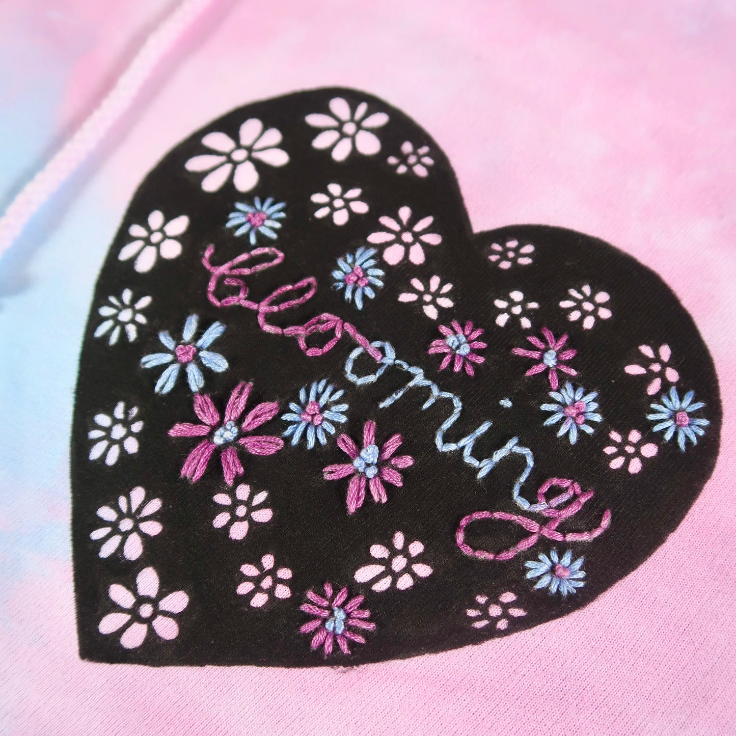 blooming tie dye hoodie