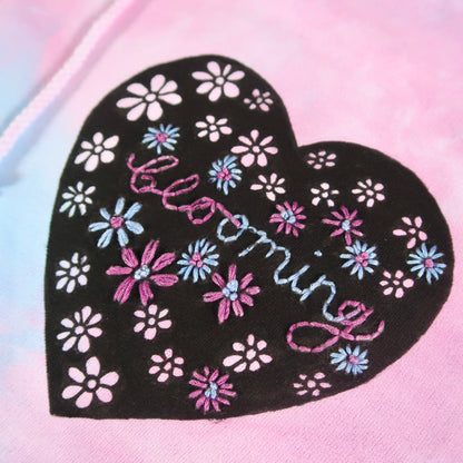 blooming tie dye hoodie
