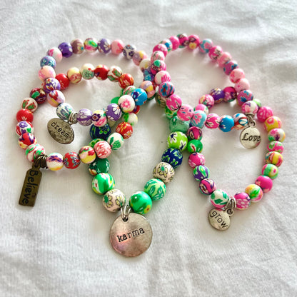 floral affirmation bracelets