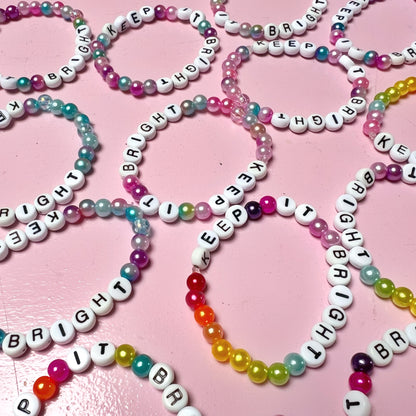 keep it bright beaded bracelets