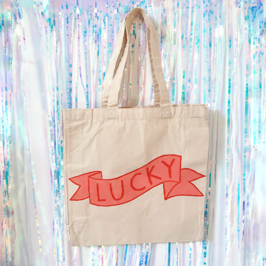 lucky - large tote bag
