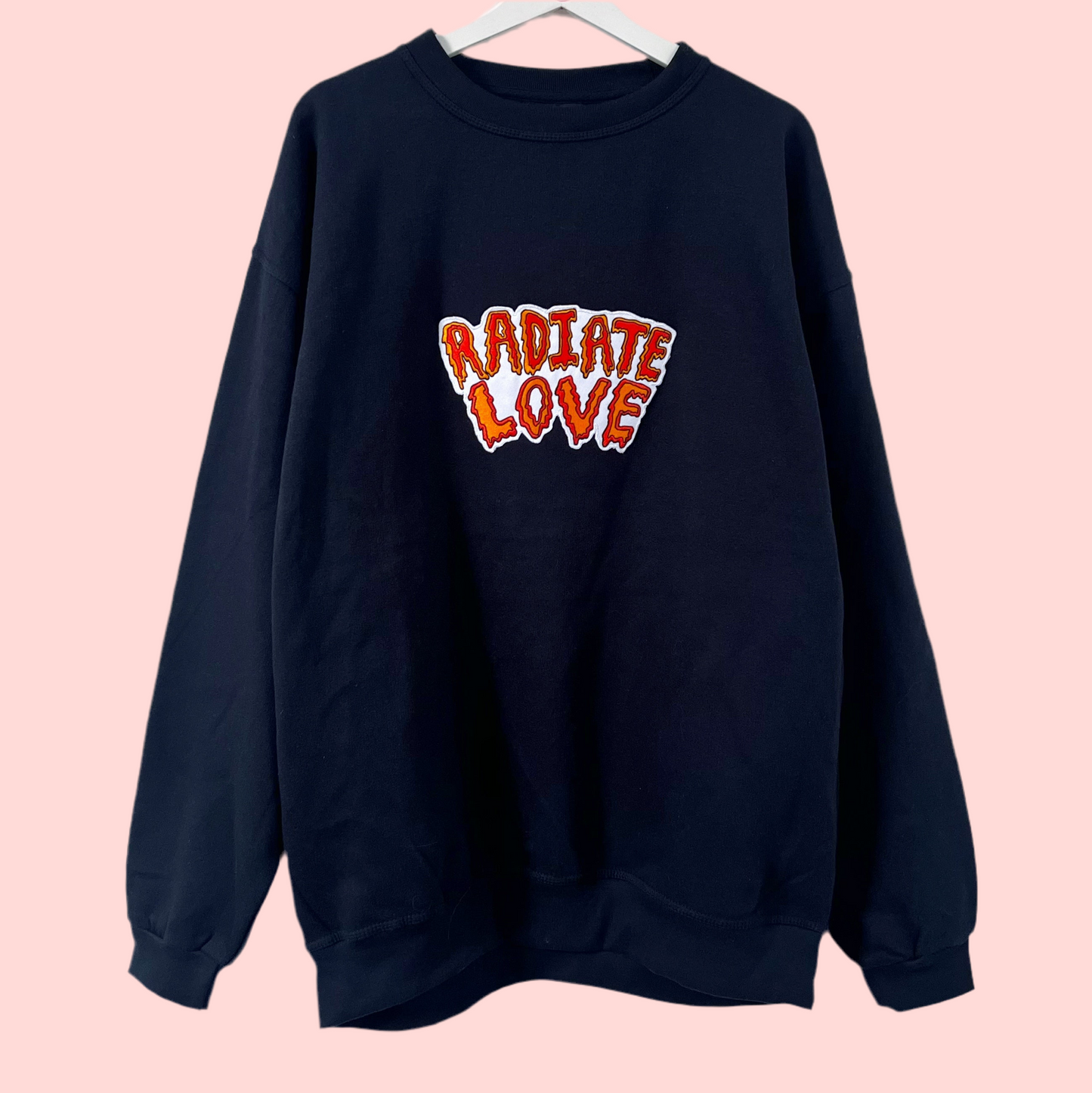 radiate love embroidered sweatshirt - navy