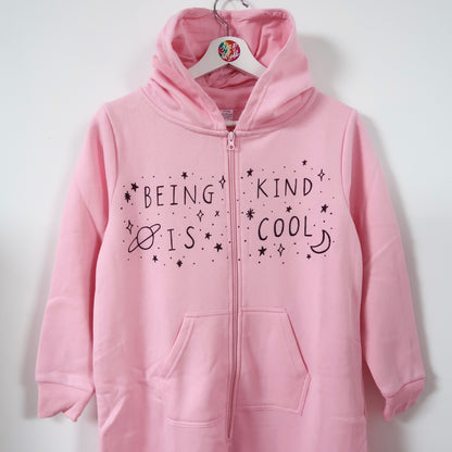 being kind is cool - kids onesie - pink