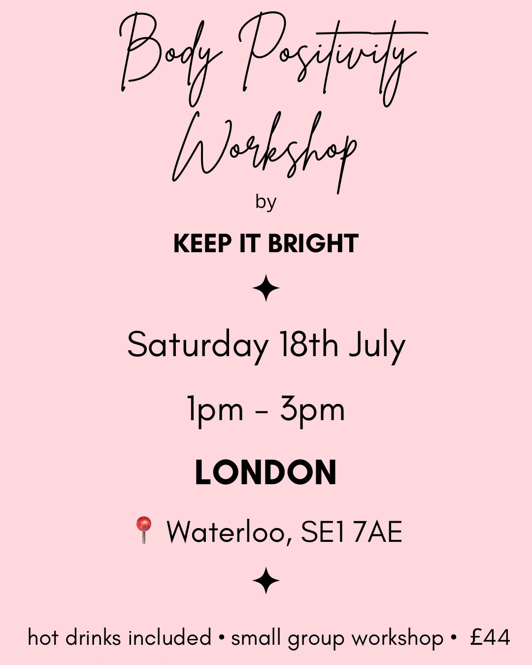 body positivity workshop | london | 18th july