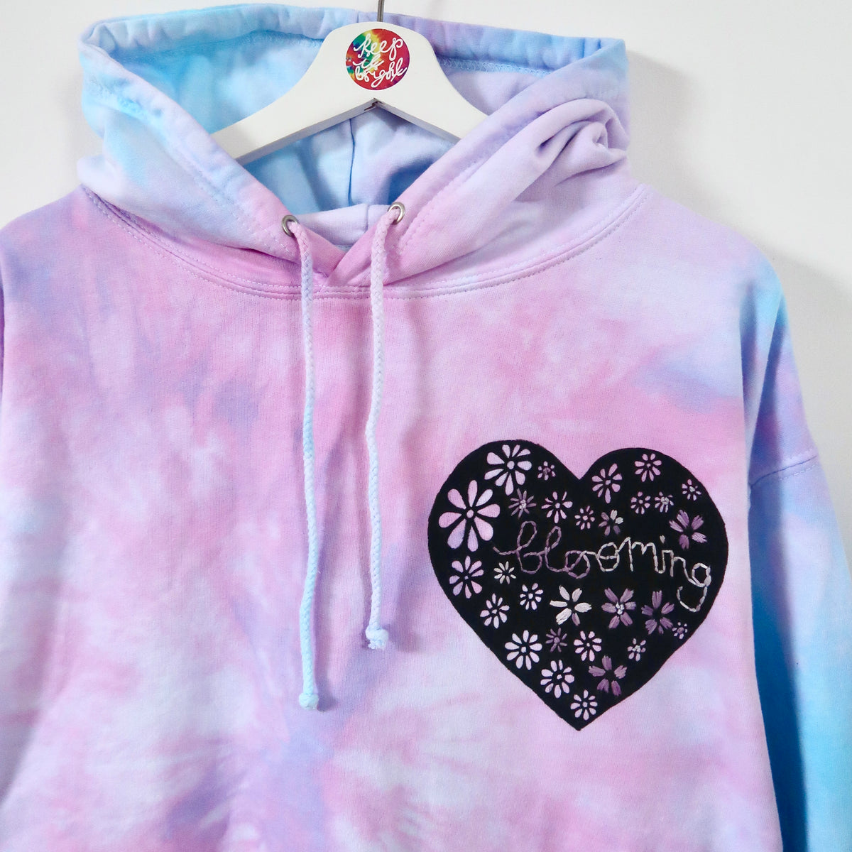blooming tie dye hoodie