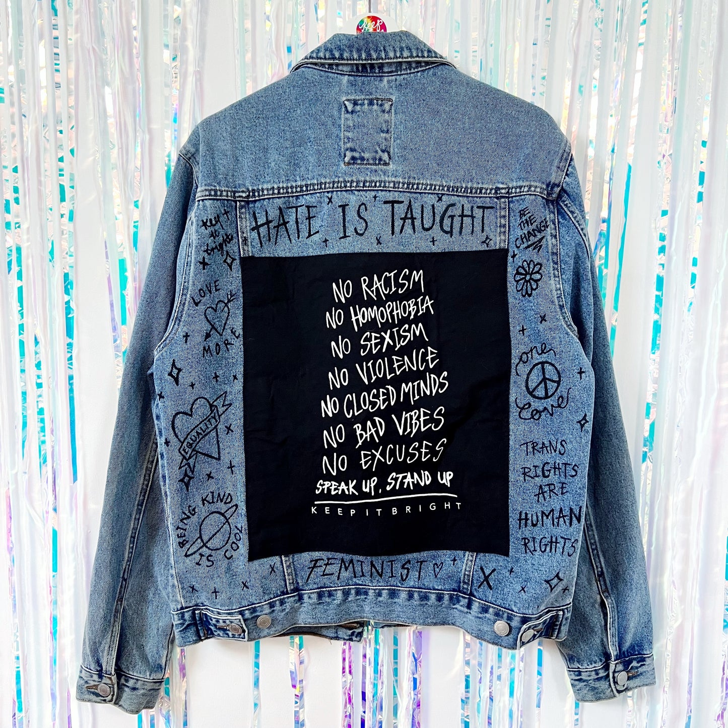 the ‘stand up, speak up’ denim jacket