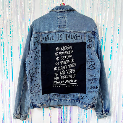 the ‘stand up, speak up’ denim jacket