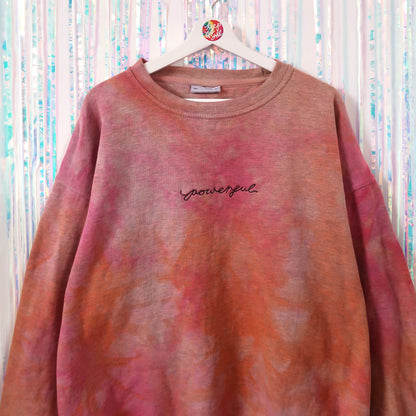 powerful embroidered sweatshirt - tie dye