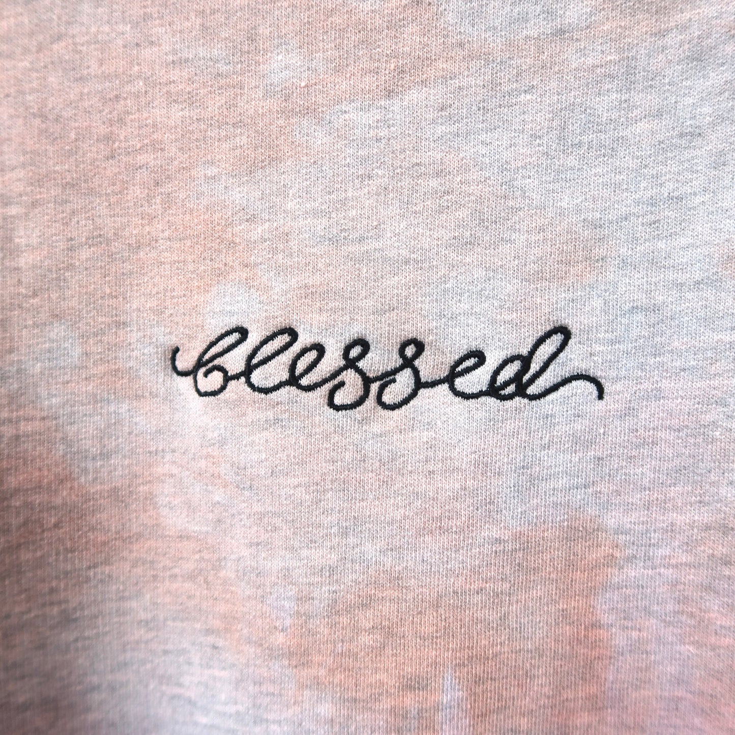 blessed embroidered sweatshirt - tie dye