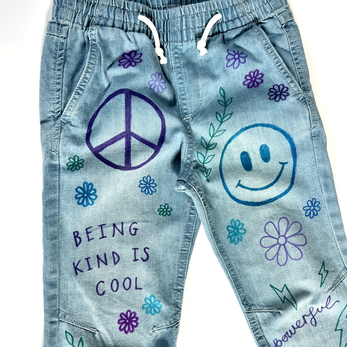 kids hippie heart jeans