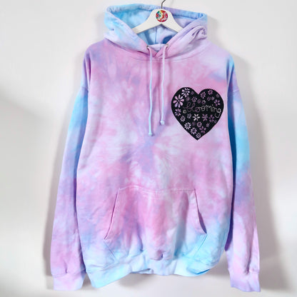 blooming tie dye hoodie