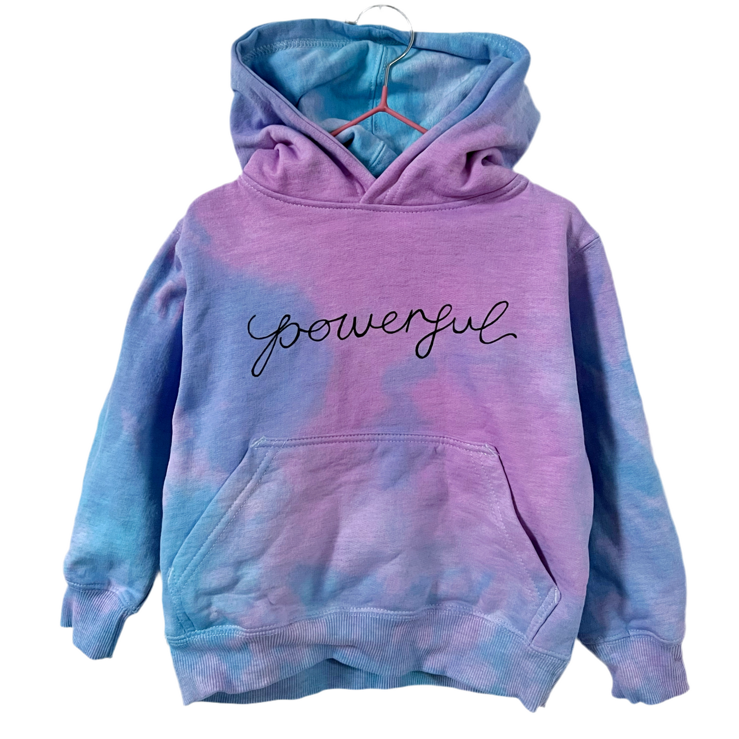 kids powerful tie dye hoodie