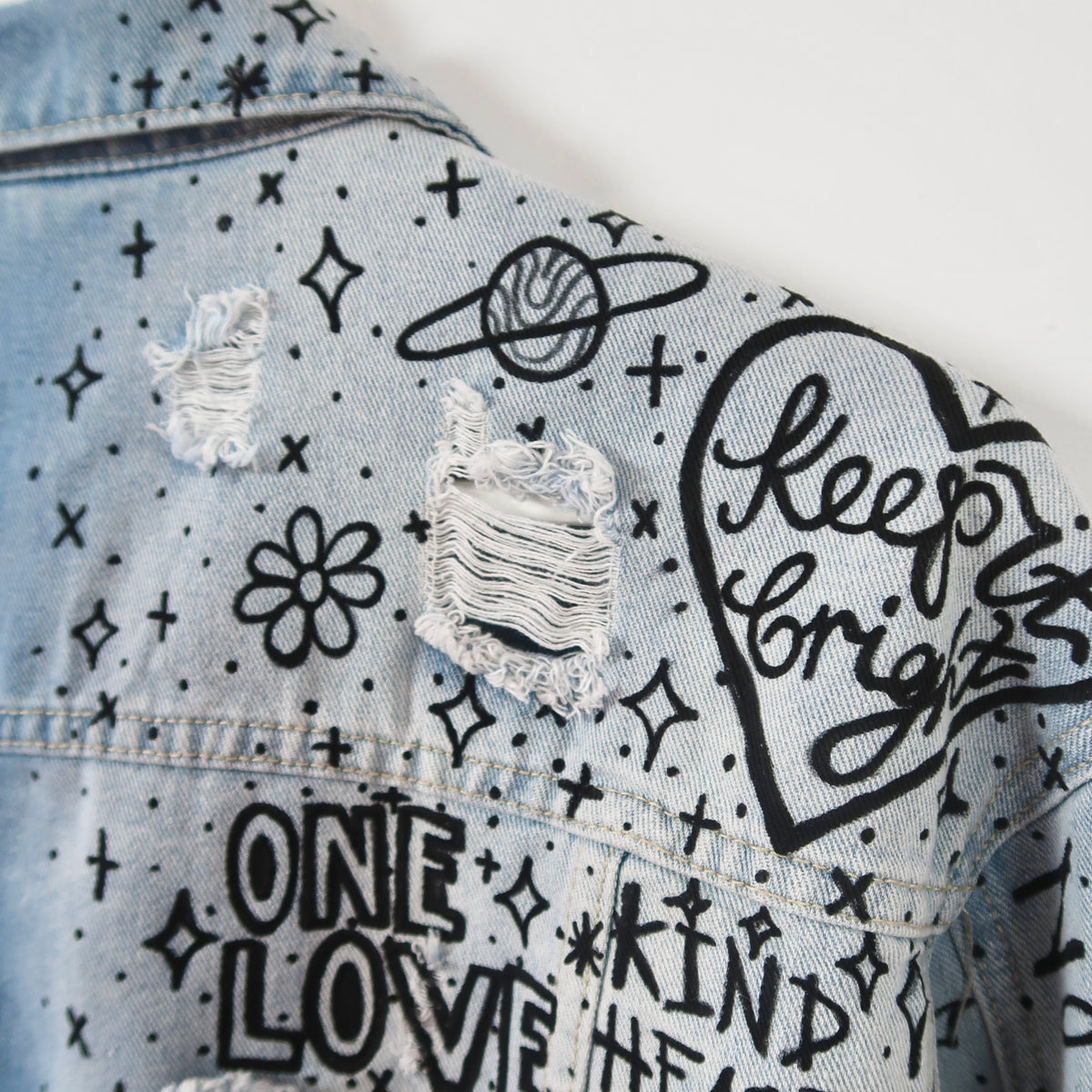 the ‘heart on sleeve’ denim jacket