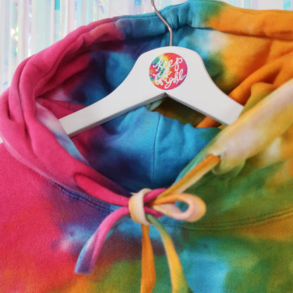 radiate love embroidered hoodie - tie dye