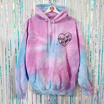 keep it bright tie dye hoodie - M