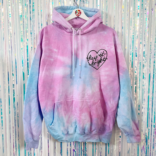keep it bright tie dye hoodie - M