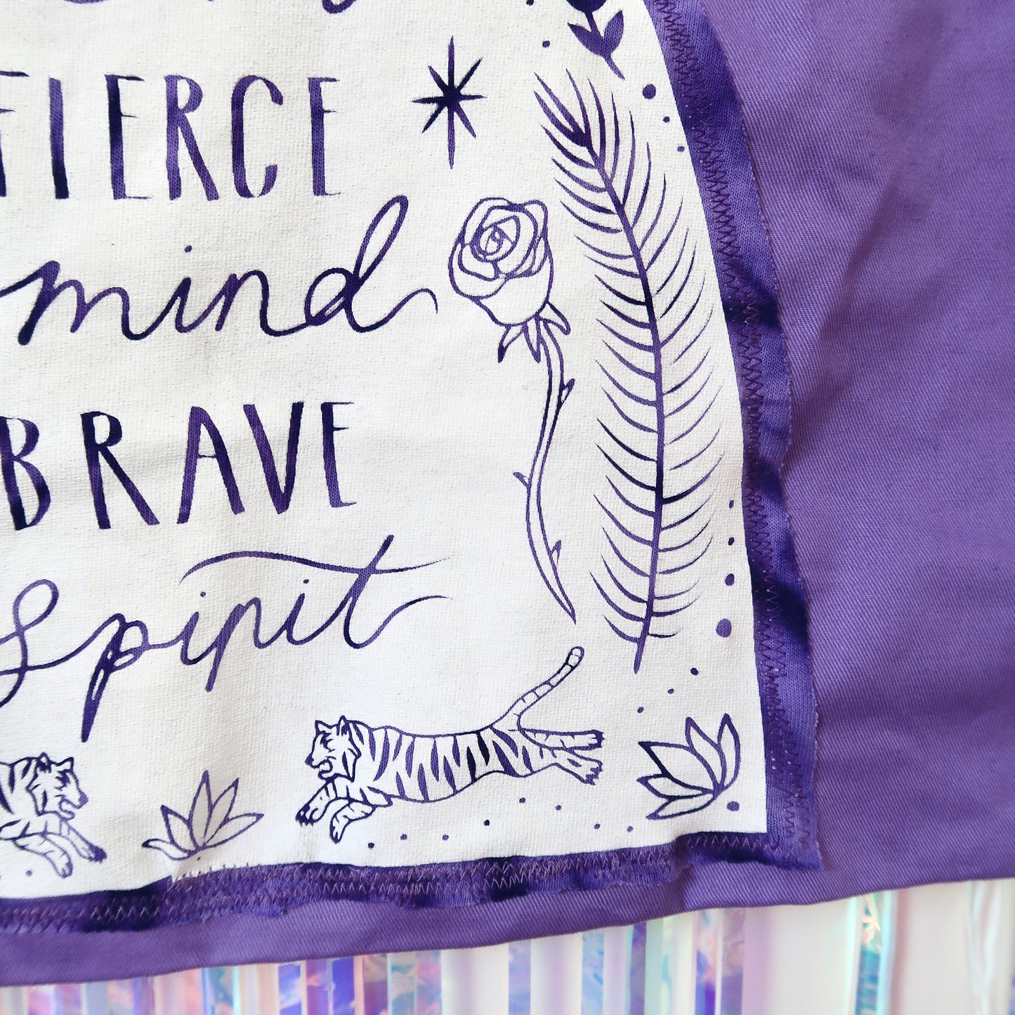 kind heart fierce mind brave spirit bag