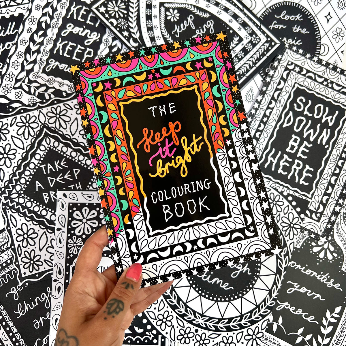 keep it bright colouring book - 10 prints