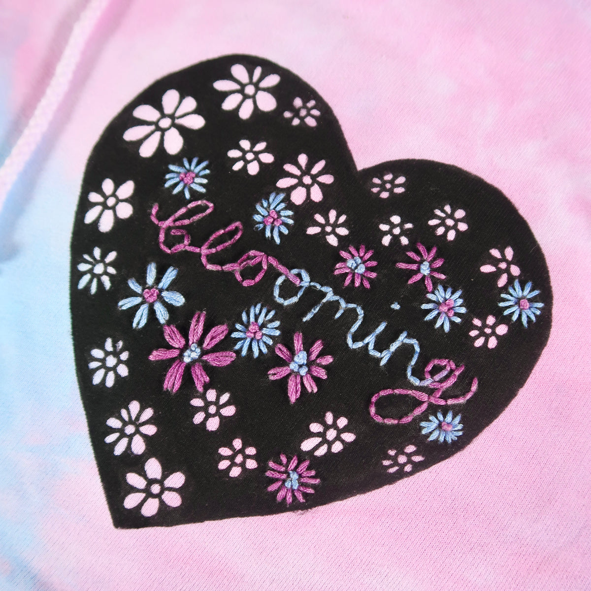blooming tie dye hoodie