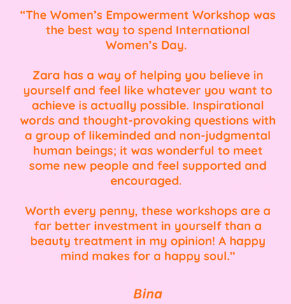 women's empowerment workshop | manchester | 19th september