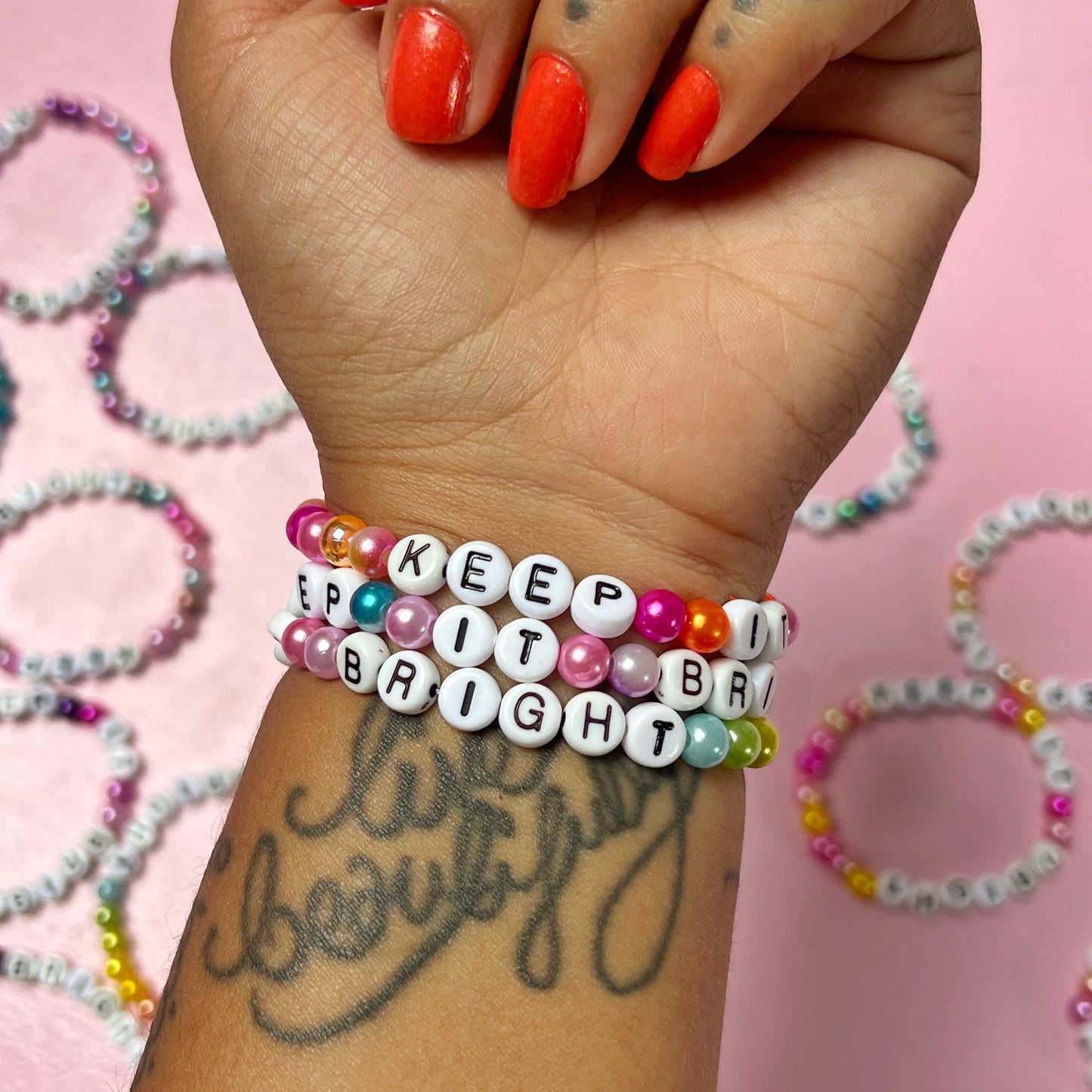 keep it bright beaded bracelets