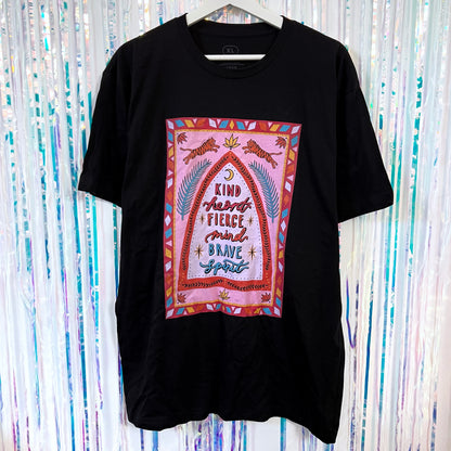 kind heart, fierce mind, brave spirit t-shirt - slightly imperfect