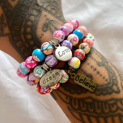 floral affirmation bracelets