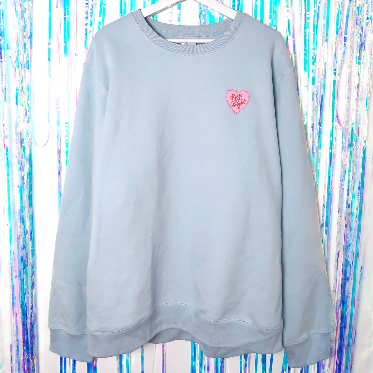 keep it bright embroidered sweatshirt - blue