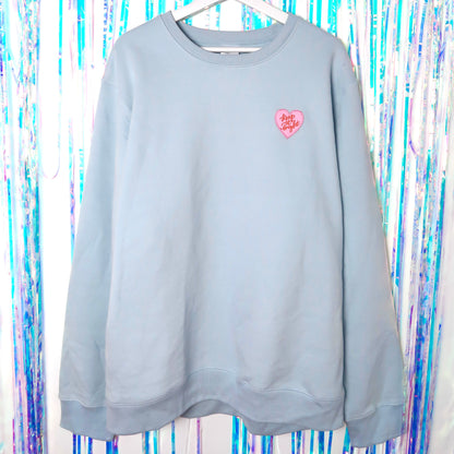 keep it bright embroidered sweatshirt - blue