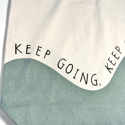 keep going, keep growing tote bag - green