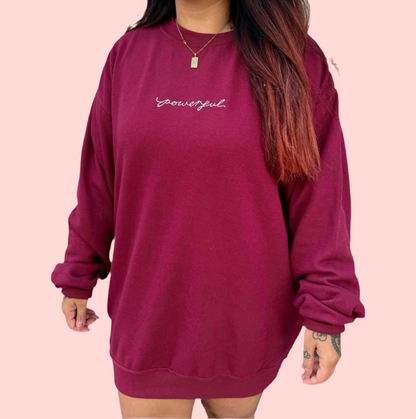 powerful embroidered sweatshirt | 4 colours