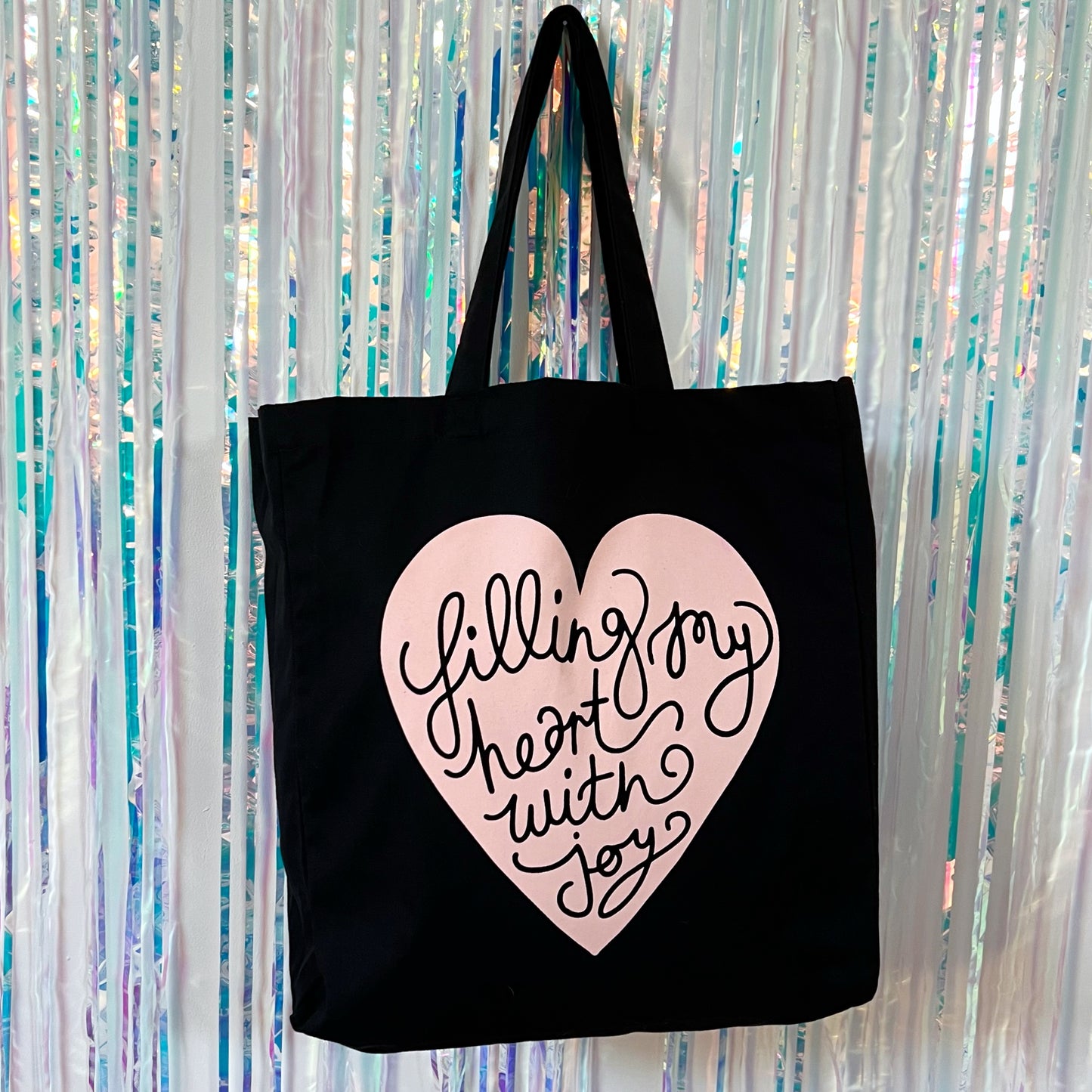 filling my heart with joy large tote bag