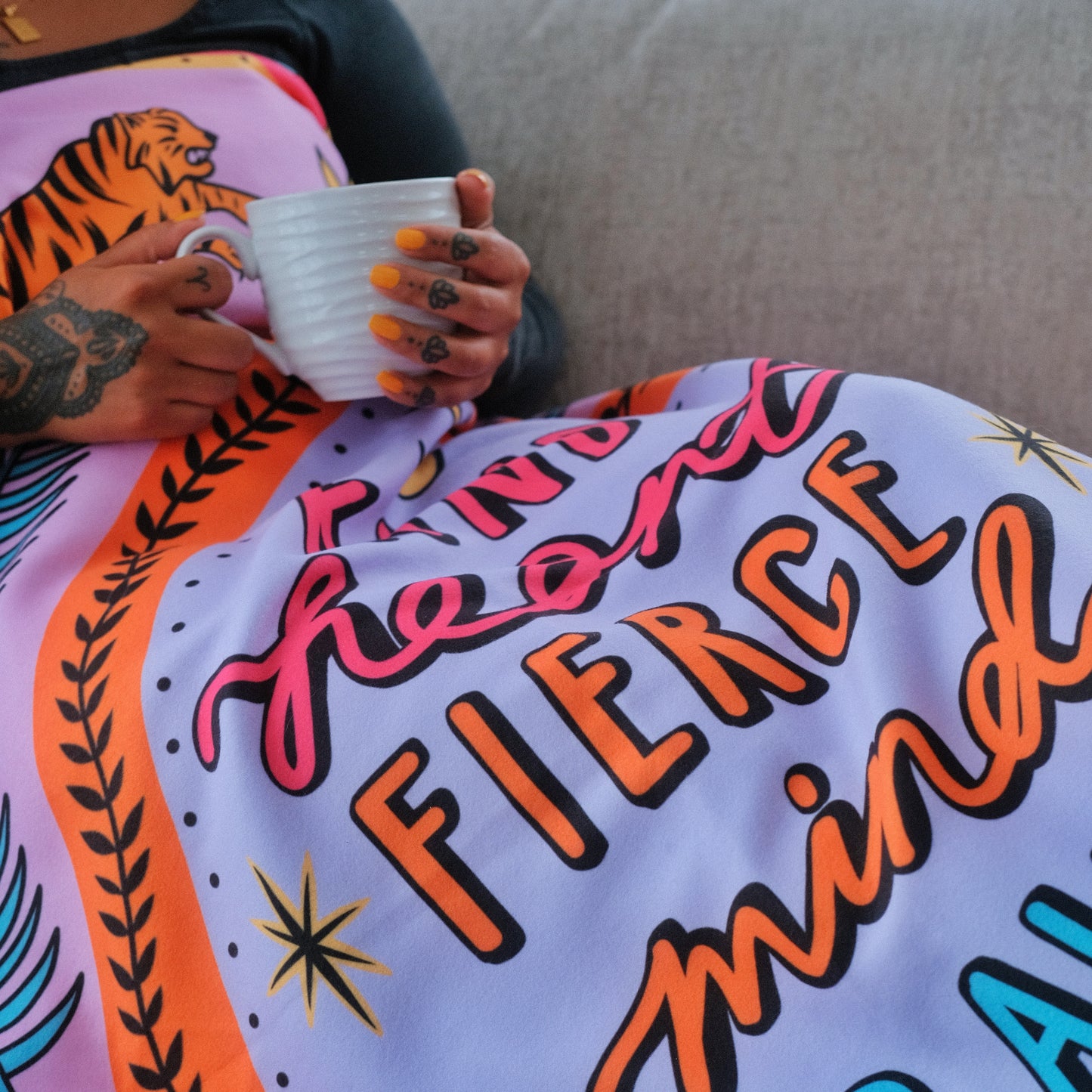 kind heart, fierce mind, brave spirit blanket