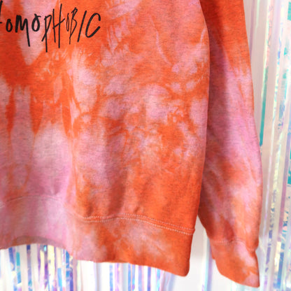 no-one is born racist, sexist or homophobic tie dye sweatshirt - M