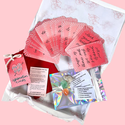 affirmation card & crystals set