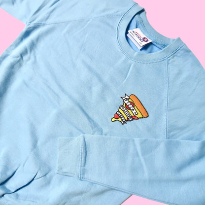 pizza & positive vibes - kids sweatshirt - blue