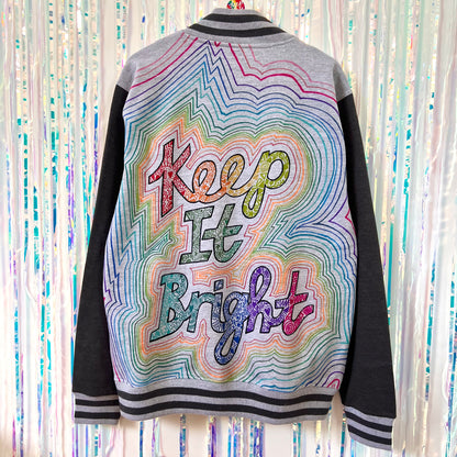 keep it bright varsity jacket