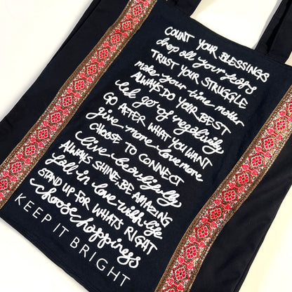the reminders tote bag