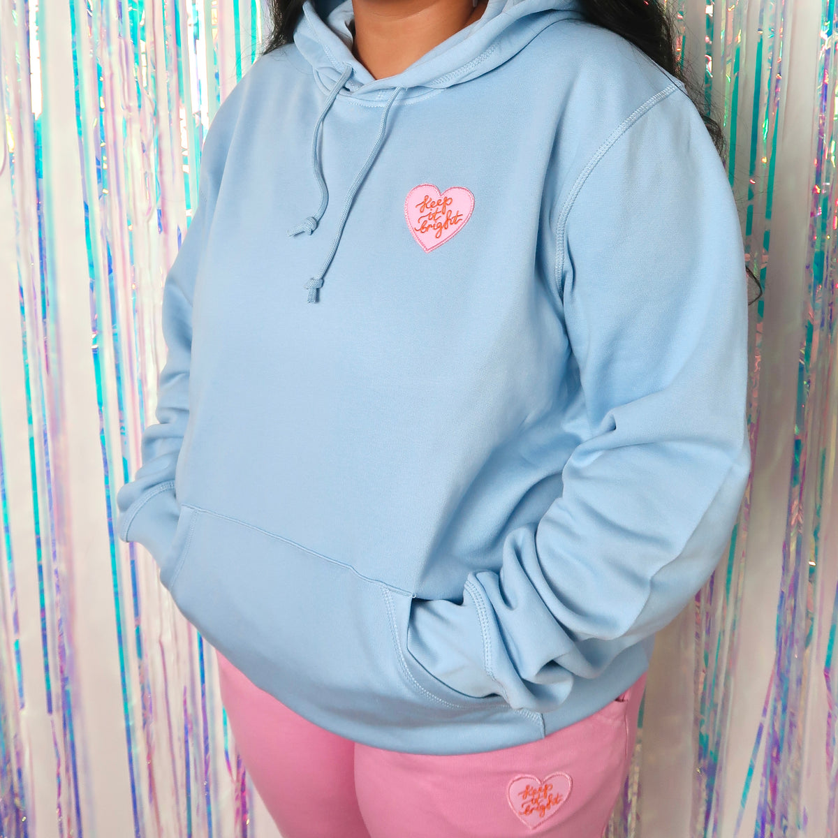 keep it bright hoodie - blue