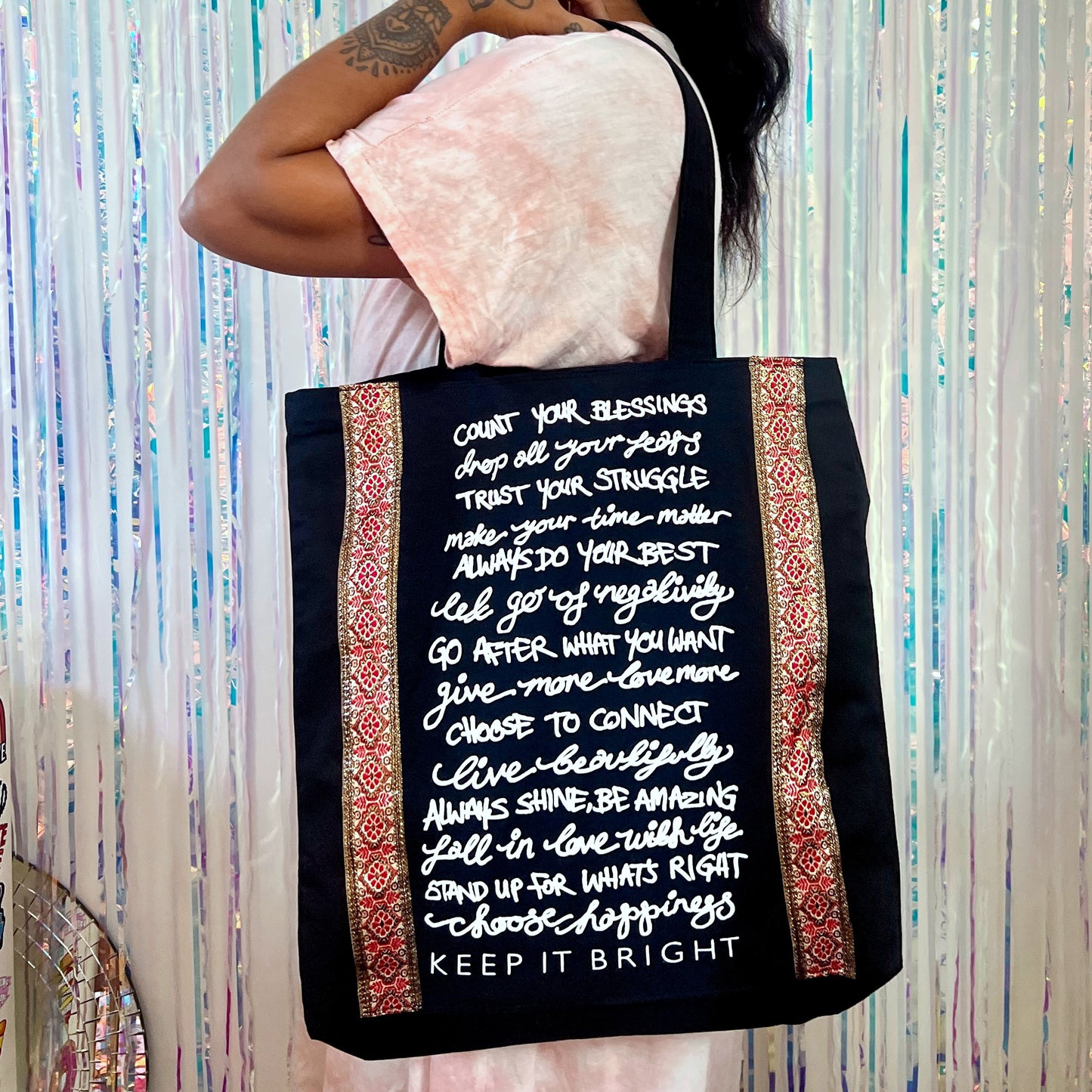 the reminders tote bag