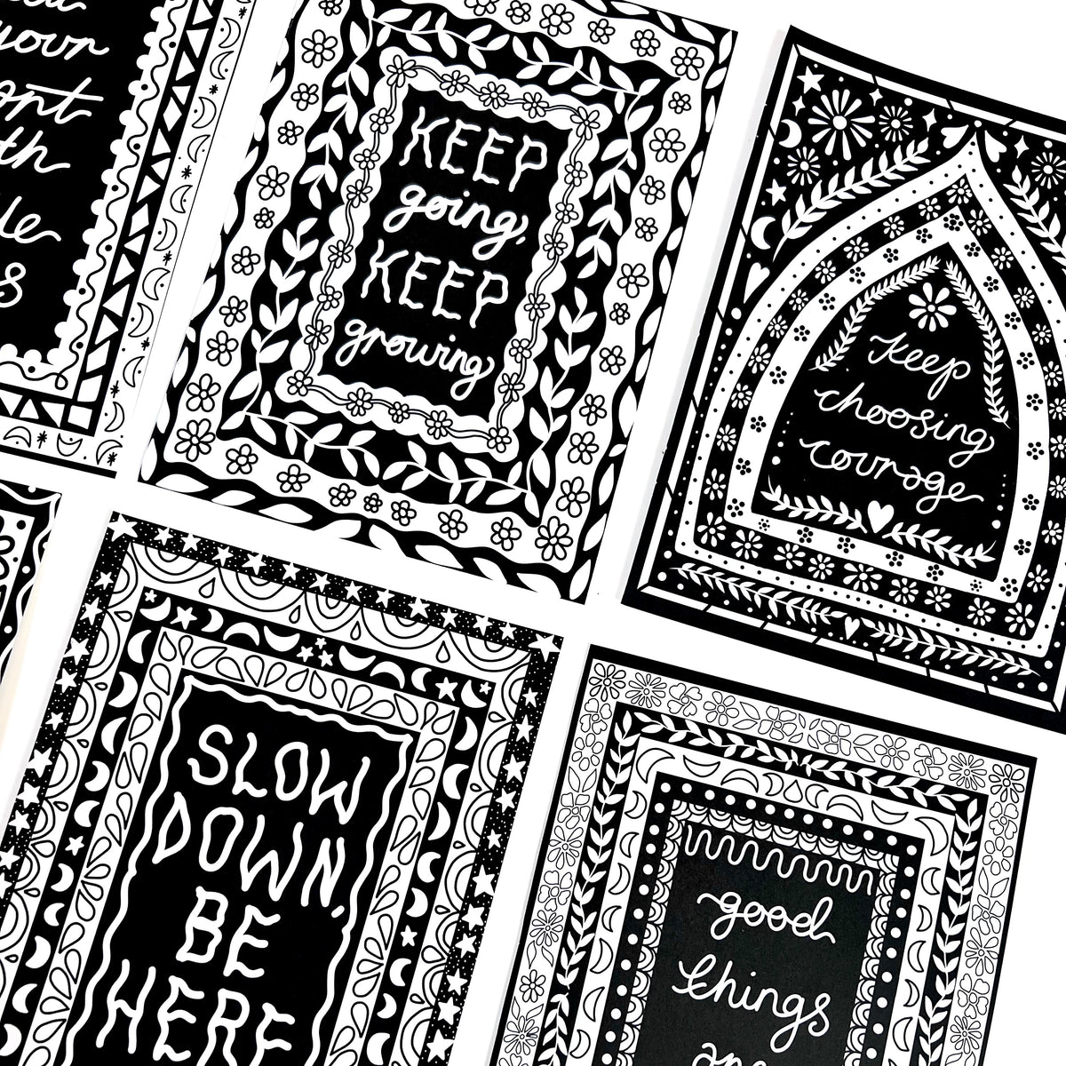 keep it bright colouring book - 10 prints