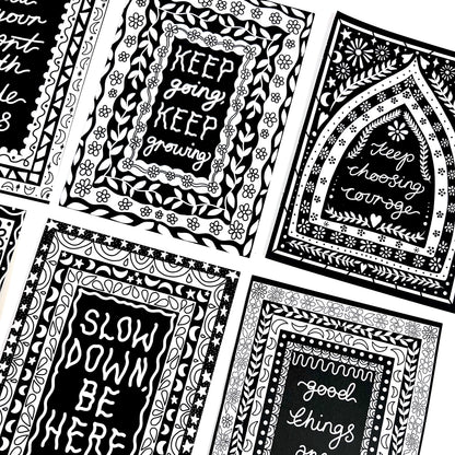 keep it bright colouring book - 10 prints