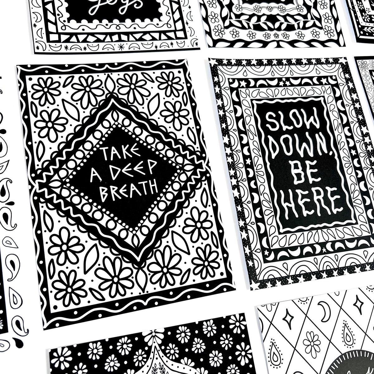 keep it bright colouring book - 10 prints