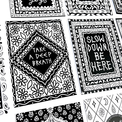 keep it bright colouring book - 10 prints