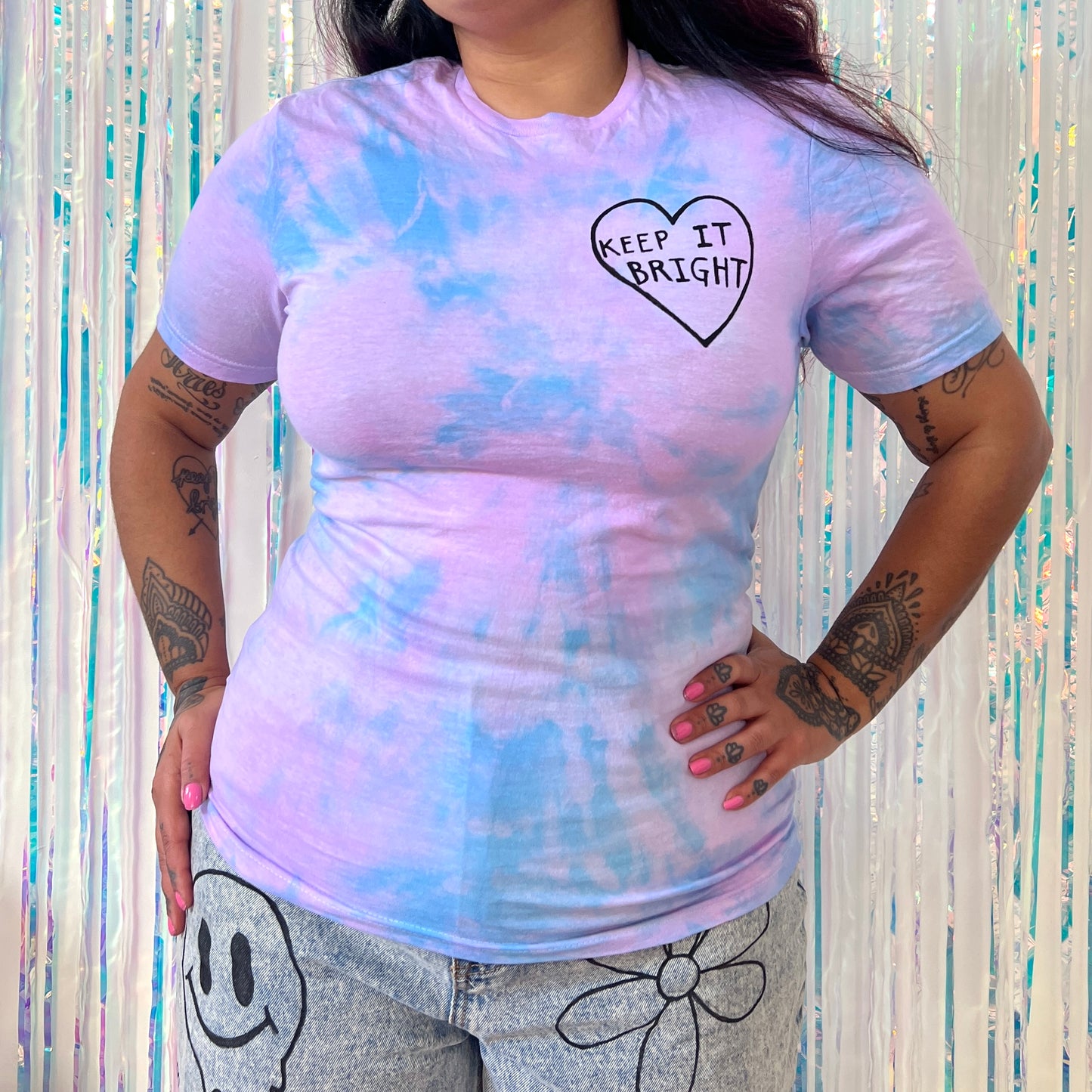 keep it bright tie-dye t-shirt