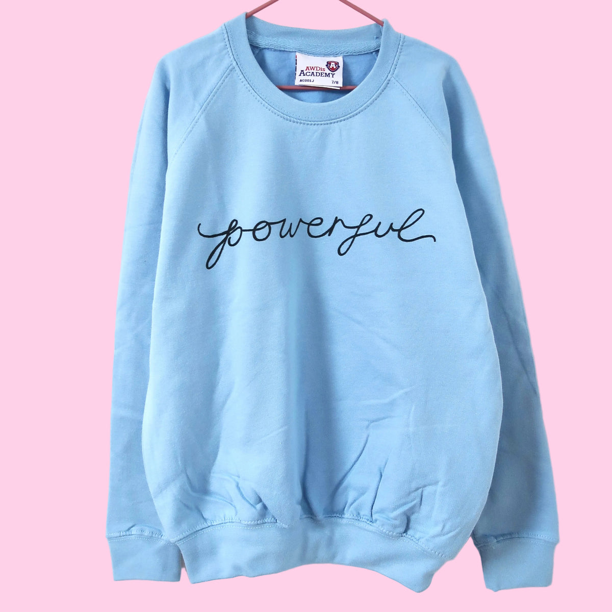 powerful - kids sweatshirt - blue