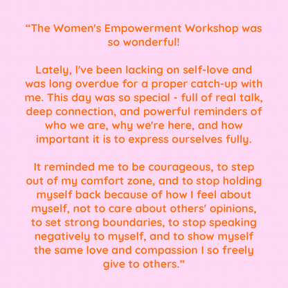 women's empowerment workshop | manchester | 19th september