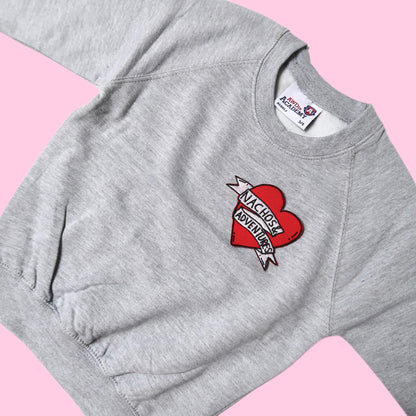 nachos & adventures - kids sweatshirt - grey
