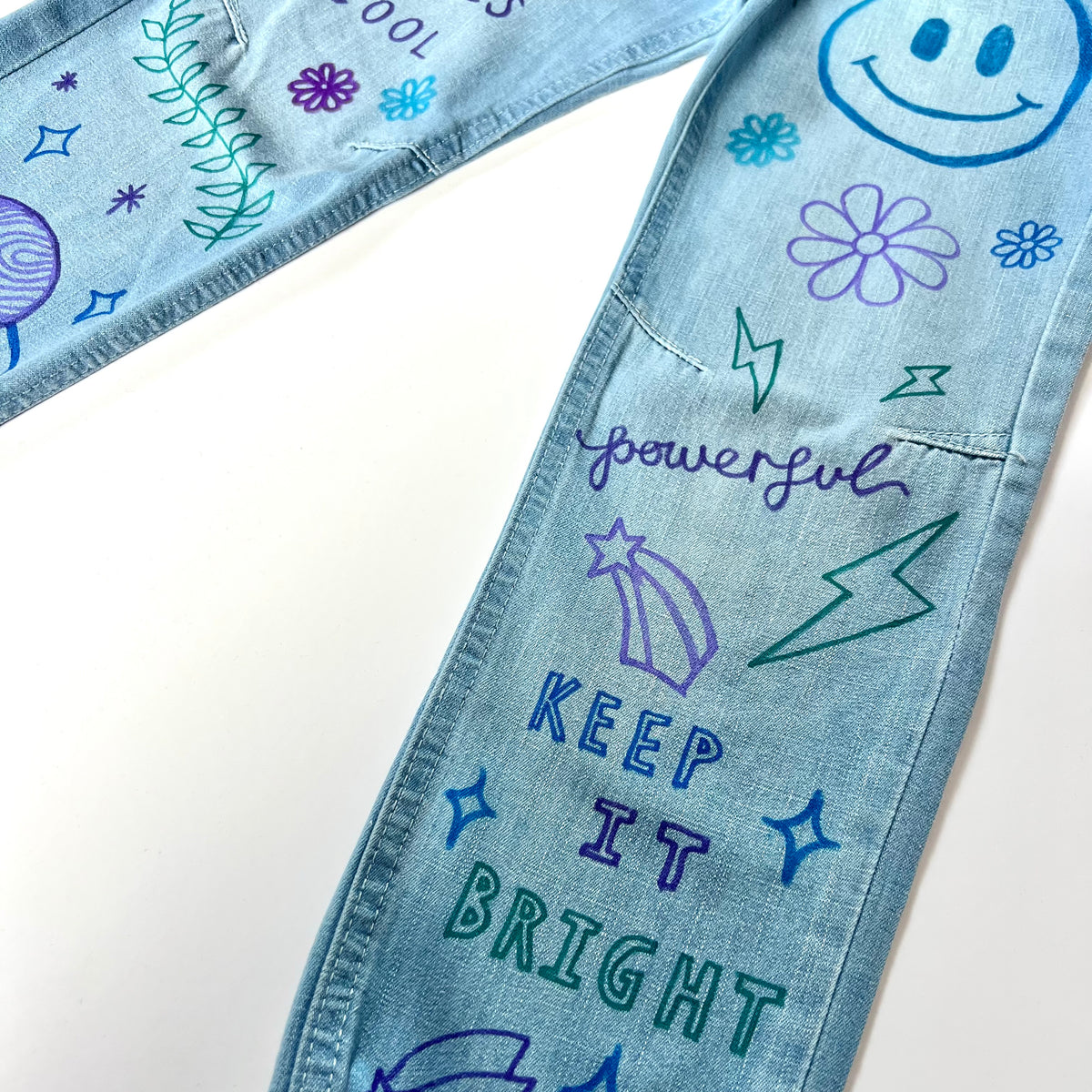 kids hippie heart jeans